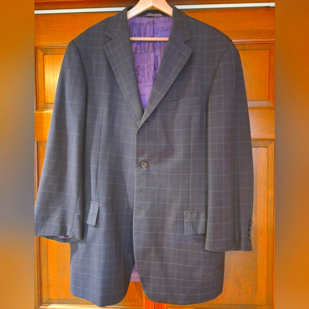 Magic Johnson Grey and Purple Sportscoat Sz 44L